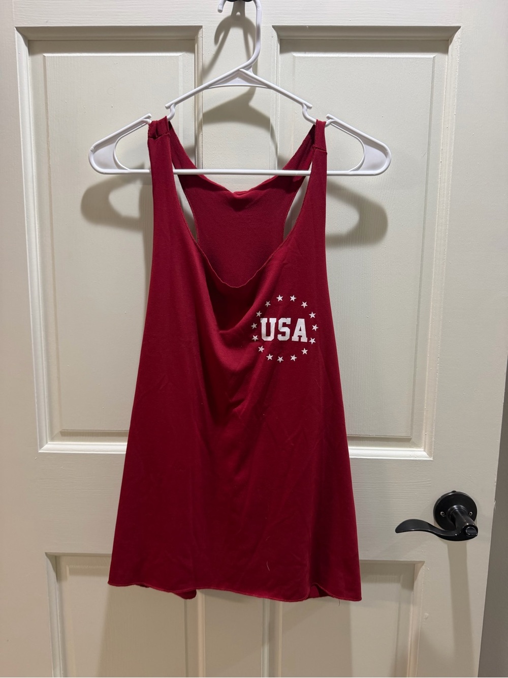 SHEIN Red USA Graphic Racerback Tank Top